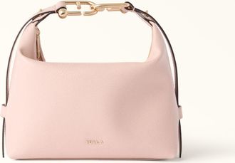 Furla Tonie Borsa A Spalla Xl Anemone Pink Rosa Pelle Morbida Testurizzata Ares Donna