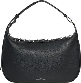 John Richmond Gebogen schoudertas met decoratieve details - Dames - Schoudertassen - Zwart - ONE Size - Tassen