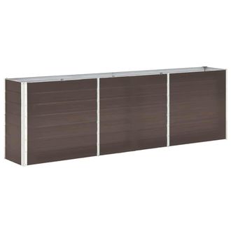 vidaXL Vidaxl - Arriate De Jard&iacute;n De Acero Galvanizado Marr&oacute;n 240x40x77 Cm
