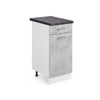 Vicco Mueble Bajo De Cocina R-line, Hormig&oacute;n, 40 Cm, Et Antracita, Vicco