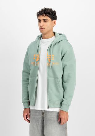 Alpha Industries Hoodie ALPHA INDUSTRIES Basic Zip Hoodie BL, Herren, Gr. XXL, frost gr&uuml;n, Obermaterial: 80% Baumwolle, 20% Polyester, regular fit, Sweatshirts Hoodie