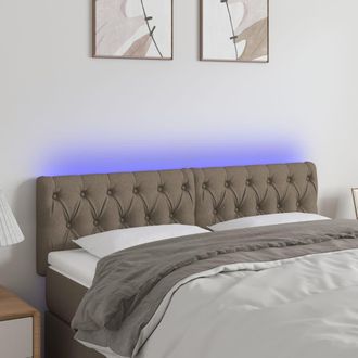vidaXL Cabecero Con Led De Tela Gris Taupe 144x7x78/88 Cm Vidaxl