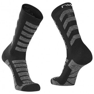 Northwave Husky Ceramic High Sock Velosocken - Unisex | schwarz/grau