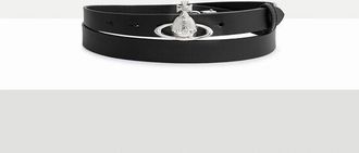 Vivienne Westwood Small Orb Buckle Belt Toledo Leather Black M/l Women