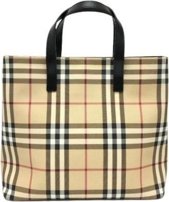 Burberry Pre-owned Tote Bags, female, Beige, Size: ONE SIZE Pre-owned Tote Bag