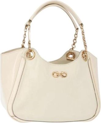 Ferragamo Pre-owned Shoulder Bags, female, White, Size: ONE SIZE Pre-owned Shoulder Bag
