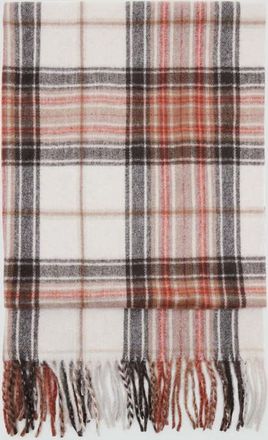 Mango Foulard quadri frange sabbia - Donna - Taglia unica - MANGO