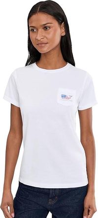 Vineyard Vines Short Sleeve Pocket T-Shirts Womens T Shirt White Cap : XL, Cotton