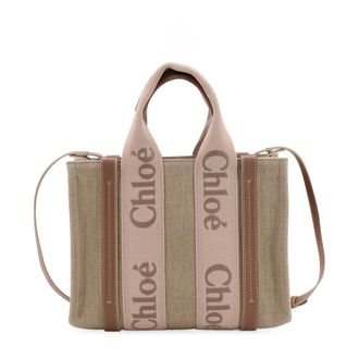 Chlo&eacute; Small Woody Tote Bag - female - Chlo&eacute; - Shopping Bags - Beige - ONE SIZE - Bags