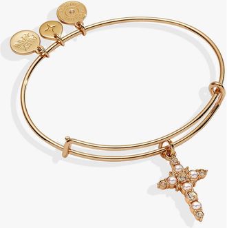 Alex and Ani Pearl Basics Cross Bangle Bracelet at Nordstrom