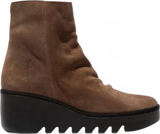 FLY London Womens Baan 538 Zip Up Ankle Boots In Elephant