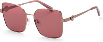 Longchamp Womens 56 mm Gold Sunglasses