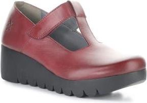 FLY London Veka T-Strap Platform Wedge Pump in 002 Burgundy at Nordstrom Rack, Size 10-10.5Us / 41Eu