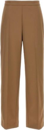 Dries Van Noten Prati Pants - Dames - Wijde Broeken - Bruin - XS - Wol - Broeken