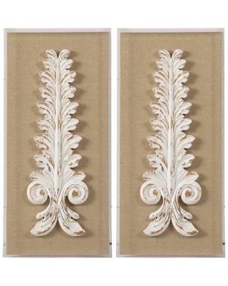 A&B Home Set Of 2 3-Dimensional Leaf Wall Art Pieces