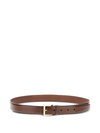 Saint Laurent leather buckle belt - Brown