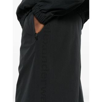 Alexander Wang Perforated Logo Shorts - Black