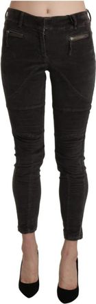 Ermanno Scervino Capri Cropped Mid Waist Broek - Dames - Skinny Jeans - Bruin - S - Katoen - Jeans