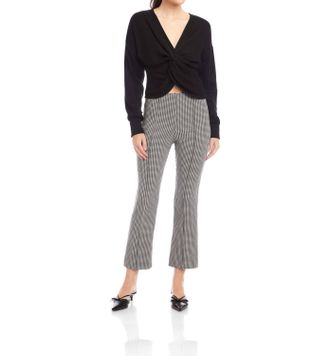 Fifteen Twenty Sigourney Pintuck Pants In Houndstooth