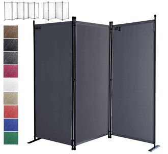 Quick-Star Paravent 3 Teilig 170 X 165 Cm Blau - Garten & Balkon Sichtschutz Stellwand Innen & Au&szlig;en - Raumteiler Trennwand Faltbar Blickdicht & Wetterfest