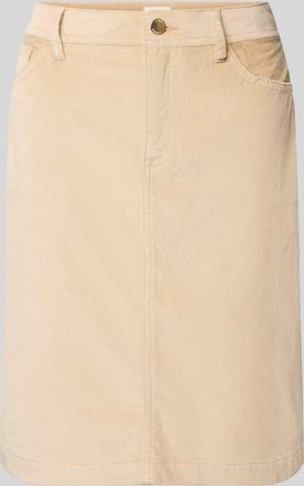 s.Oliver Red Label Ausgestellter Mini-Rock in Cord-Optik in Beige, Größe 34
