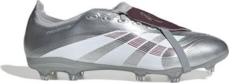 adidas Mens Predator Firm Ground Lace-Up Boots in Silver Met - Size UK 7.5