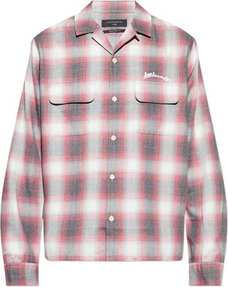 AllSaints Camicia tartan Shams con tasche - Rosso