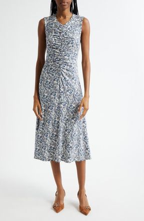 Veronica Beard Gale Floral Paisley Dress in Dove Multi at Nordstrom, Size Medium