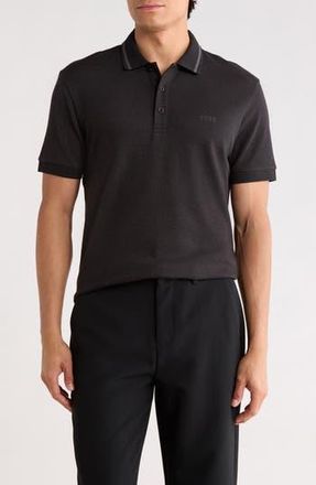 BOSS Paddy Cotton Knit Polo in Black at Nordstrom Rack, Size Xxx-Large