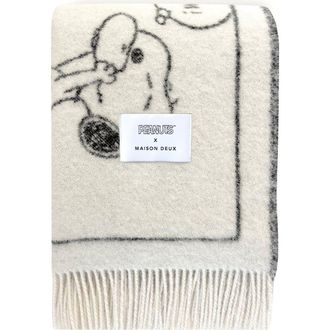 Maison Deux Peanuts Blanket in Open White at Nordstrom, Size Medium