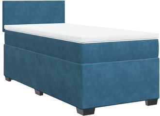 vidaXL Vidaxl - Cama Box Spring Con Colch&oacute;n Terciopelo Azul 90x200 Cm