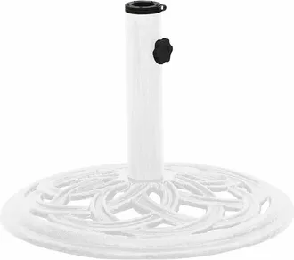 vidaXL Base De Sombrilla De Hierro Fundido Blanco 44x44x31 Cm Vidaxl
