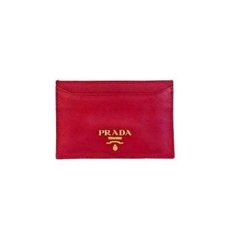 Prada Pre-owned Vintage Kaarthouder - Dames - Pre-owned - Rood - Maat: ONE Size Leer