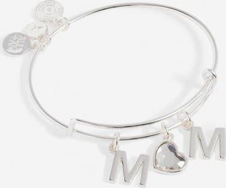 Alex and Ani Crystal Mom Bangle in Silver at Nordstrom