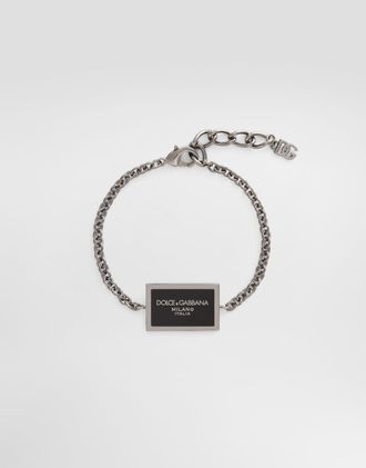 Dolce & Gabbana Metal Bracelet With Logo - Man Bijoux Red Metal Onesize