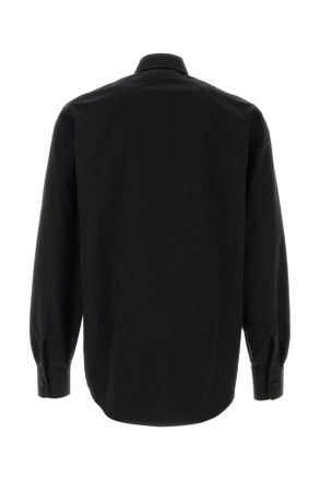 Alexander McQueen Mens Black Poplin Shirt Harness Utility Shrt Camicie