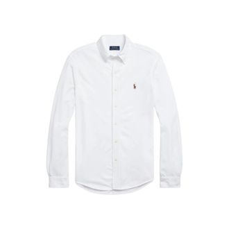 Polo Ralph Lauren Sportshirt - Lange Mouw - Heren - Casual Overhemden - Wit - 2XL - Katoen - Overhemden