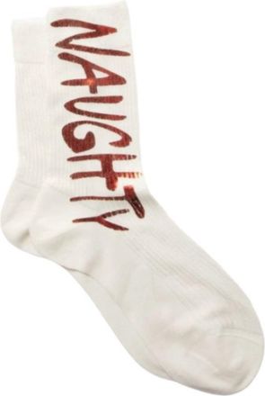 Maria La Rosa Naughty Socks In White