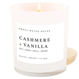 Sweet Water Decor 11oz White Jar Candle - Spa Scents in Cashmere And Vanilla at Nordstrom