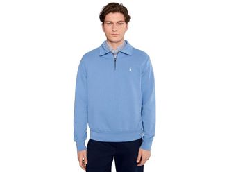 Polo Ralph Lauren Loopback Fleece Quarter-Zip Sweatshirt Mens Sweatshirt Bristol Blue : 2XL, Cotton/Fleece