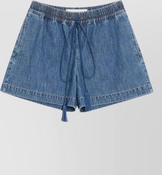 Valentino denim knee-length shorts