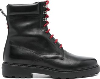 Bally 38mm leather hiking boots - men - Rubber/Fabric/Calf Leather - 44 - Black
