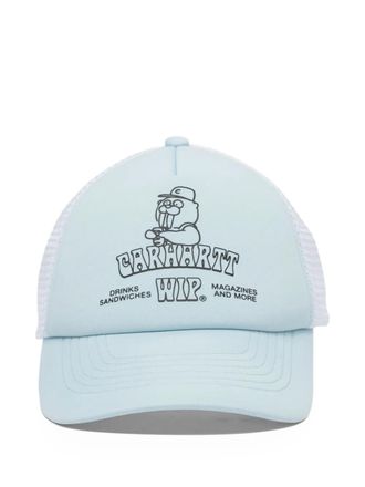 Carhartt Work in Progress Sandwich graphic-print mesh-panel trucker cap - men - Polyester - One Size - Blue