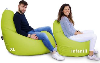 Happers Puff Pera Relax Polipiel Verde Happers Xl