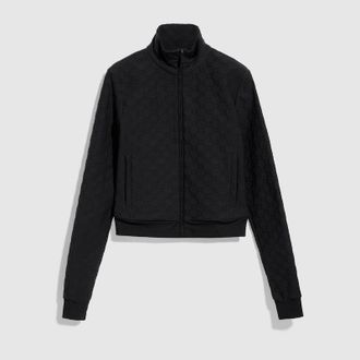 Gucci GG Jersey Jacquard Zip Jacket, Black, Ready-to-wear