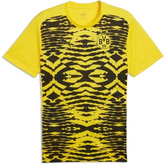 Puma Mens Borussia Dortmund Pre Match Shirt 2024 2025 Adults Yellow M