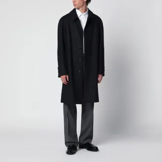Lardini Cappotto monopetto grigio in lana e cashmere