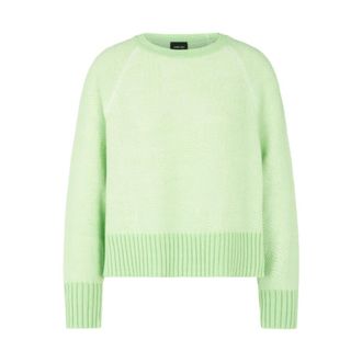 Marc Cain Truien & Vesten, Dames, Groen, L, Katoen, Relaxed Ronde Hals Trui