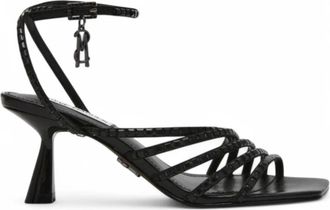 Steve Madden Alarah Sandalen met Hoge Hak - Dames - Sandalen met hakken - Zwart - 37 EU - Leer - Schoenen