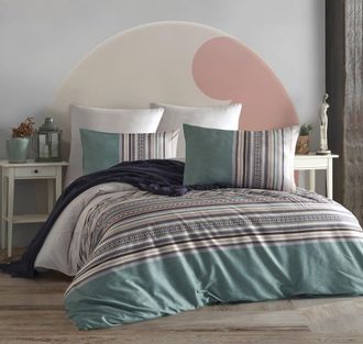 Blanc Avenue Juego de funda de edred&oacute;n 200x200 cm+ 2 FA 65x65 cm 100% algod&oacute;n